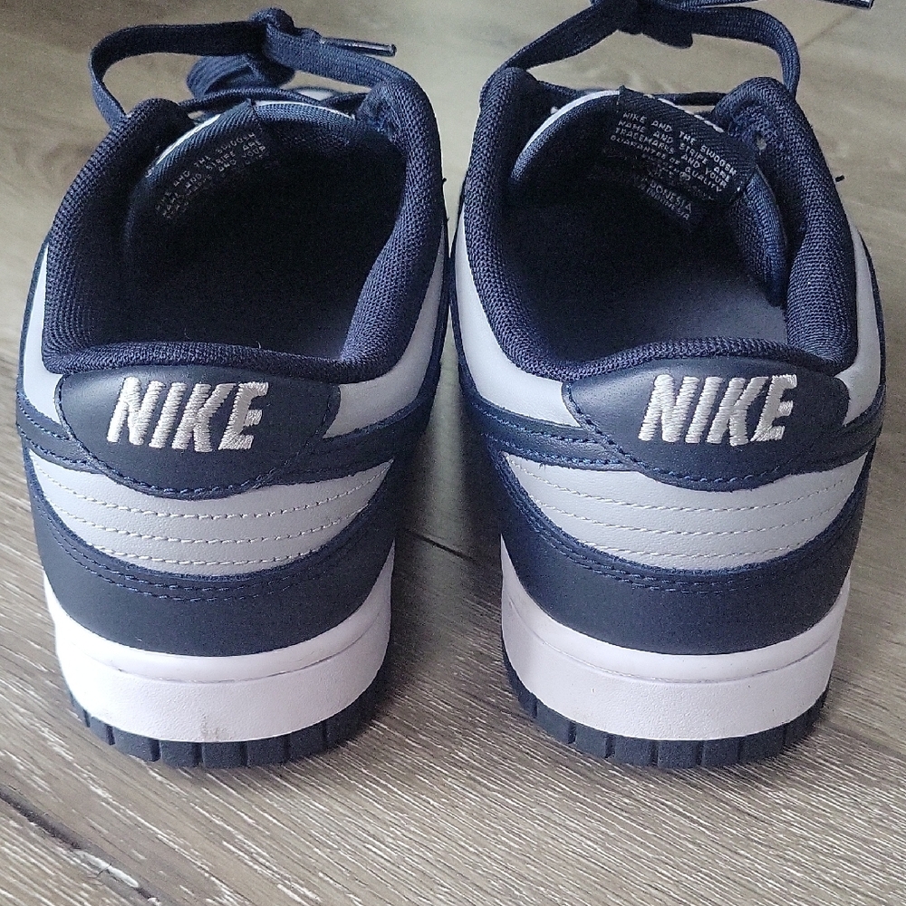 Nike Georgetown Dunk Retro Low Navy and Gray Sneakers Size 9 - Picture 5 of 12